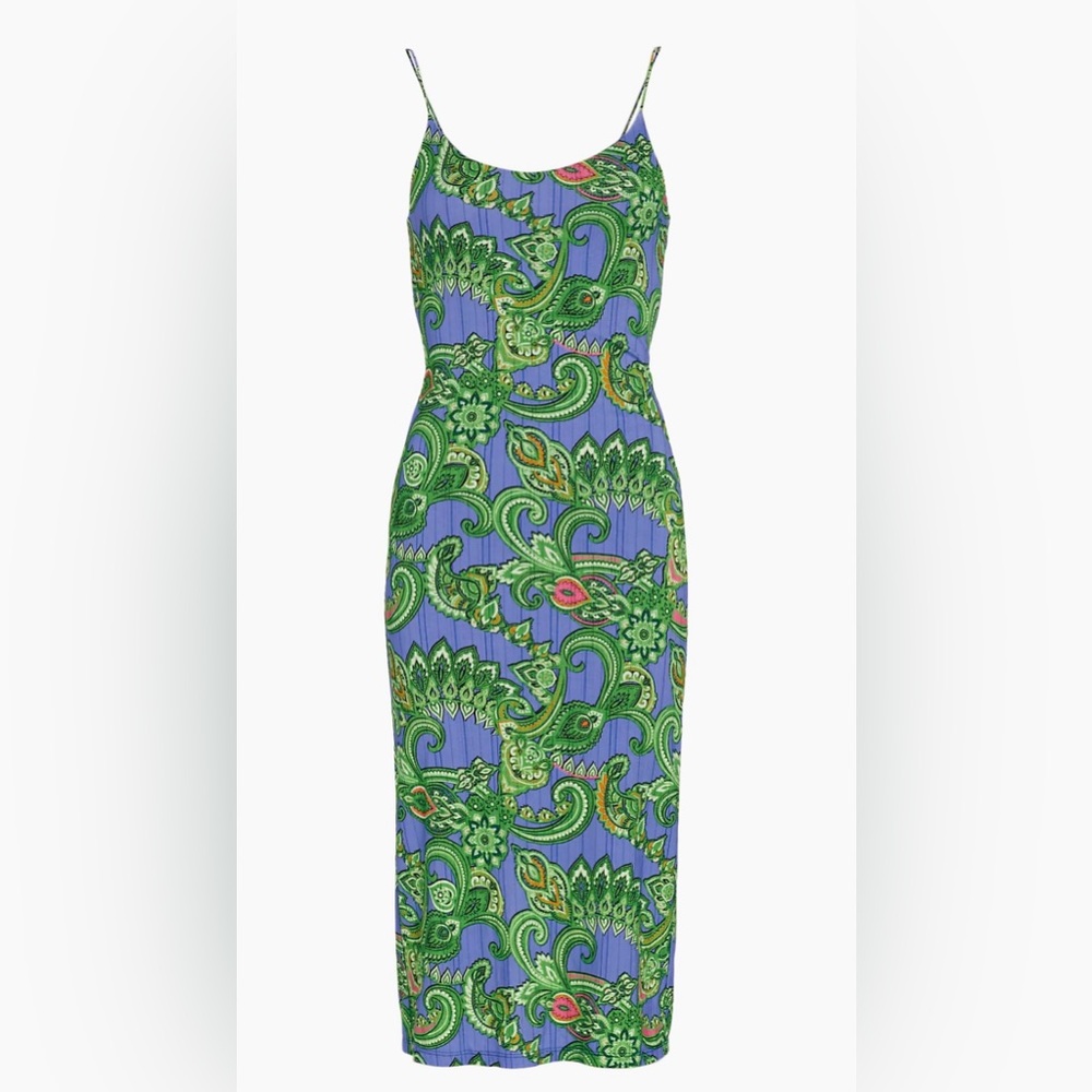 Alice & Olivia Delora Paisley Slip dress